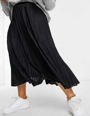 asos black and white midi skirt
