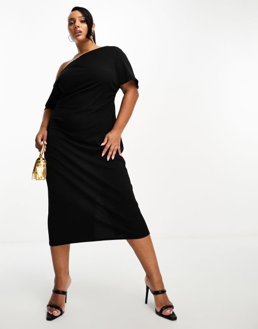 Asos curve hot sale black dresses