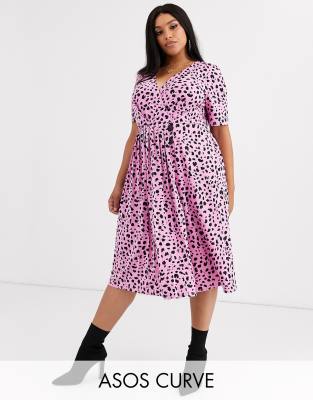 leopard print curve dress