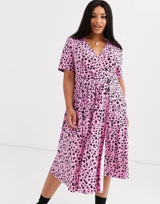 asos curve leopard dress