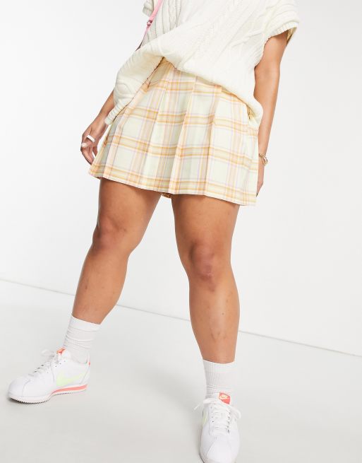 Pleated plaid clearance skirt asos