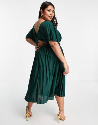 asos emerald green dress