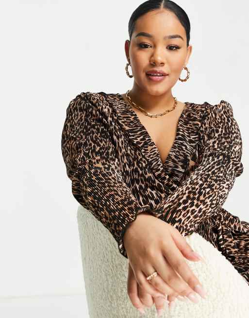 Asos curve hot sale leopard dress