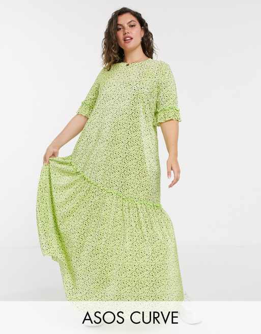 Asos curve green outlet dress