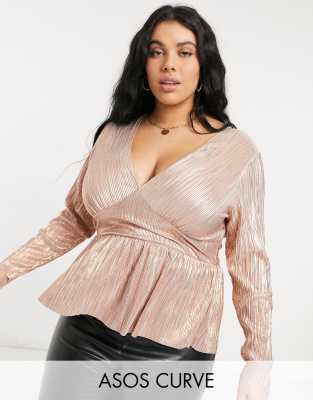 asos metallic top