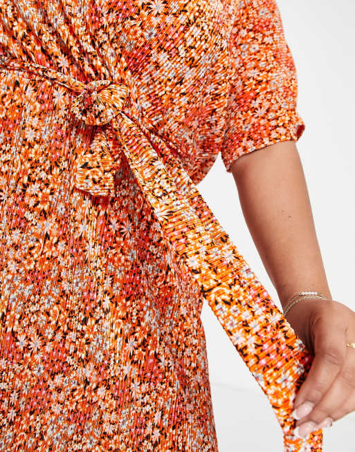 open lace back dress Orange Multi Floral Maxi Dress - All Dresses