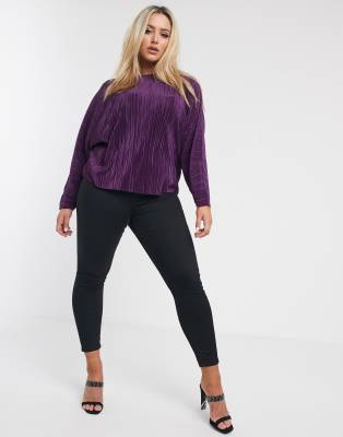 purple batwing top