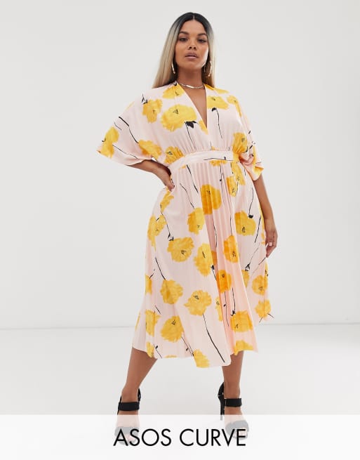 Asos orange kimono outlet dress