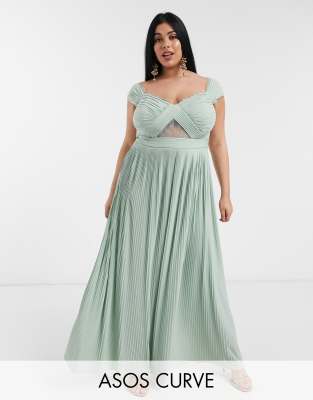 plus size bardot maxi dress
