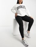 [ASOS Curve] ASOS DESIGN Curve premium supersoft leggings in cotton modal-Black 16 Black