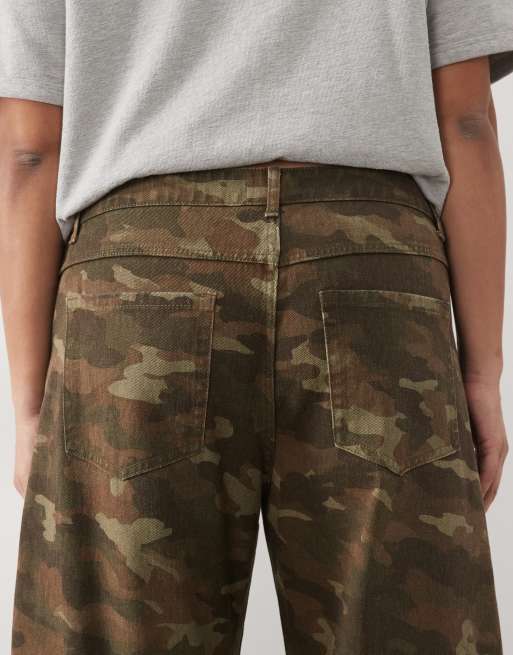 ASOS DESIGN Curve printed barrel leg trouser in camo, 5 of 5