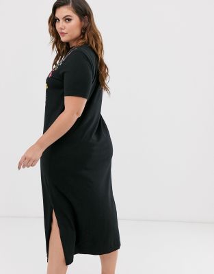 black t shirt dress asos