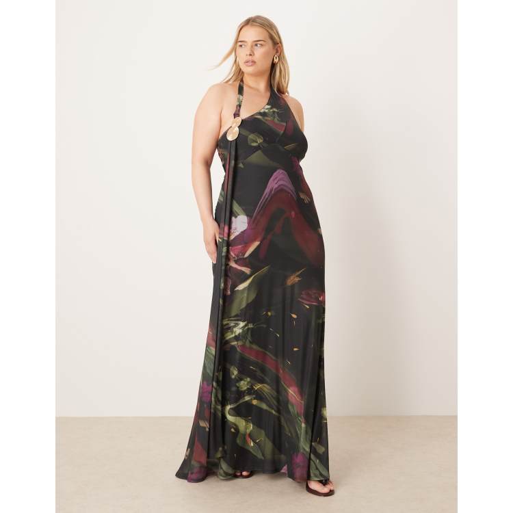 blue and gold floral dress The Avery Dress in Ballad Blue Baroque Floral 16 / Ballad Blue Baroque Floral main image 1