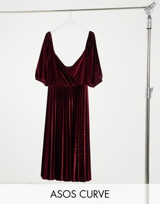 oxblood velvet dress