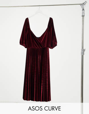 oxblood velvet dress