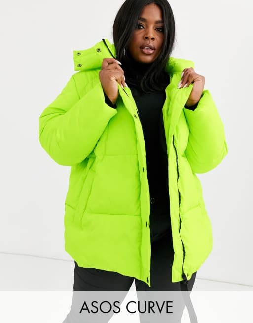 Neon green hot sale bubble jacket