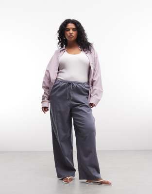 Asos Curve Asos Design Curve Pull On Pants In Blue