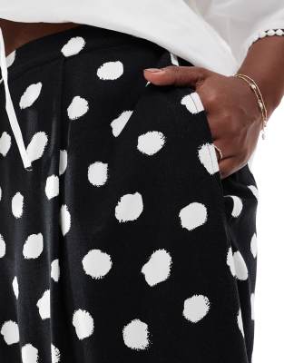 Asos Design Curve Pull-on Pants In Black