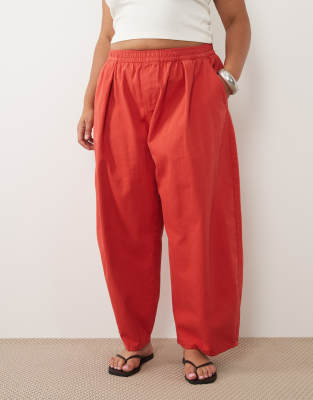 Asos Curve Asos Design Curve Pull On Pants In Red