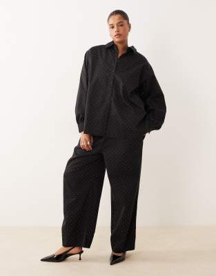 Asos Curve Asos Design Curve Pull On Rhinestone Pants In Black