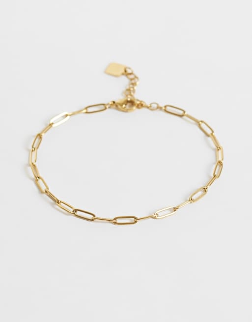 ASOS DESIGN Curve pulsera de cadena con eslabones tipo clip, 1 de 3