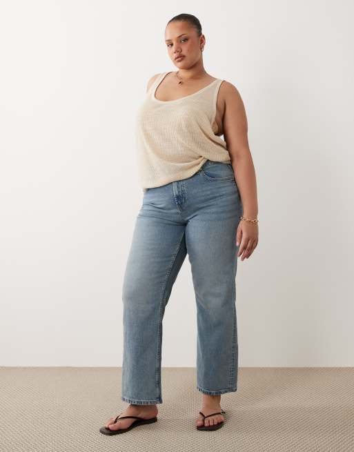 ASOS DESIGN Curve - Racerhemdje met textuur in stone, 2 van 4