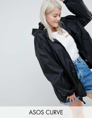 asos curve raincoat