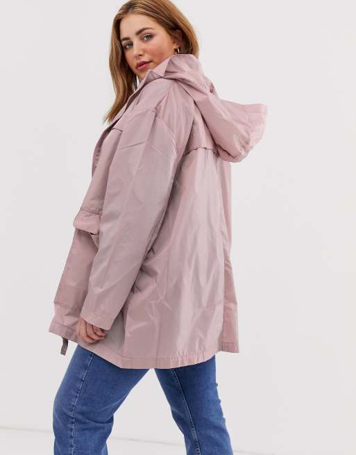 Asos pink outlet raincoat