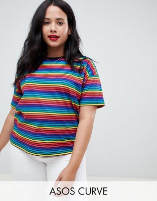 asos rainbow top