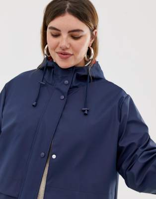 asos curve raincoat