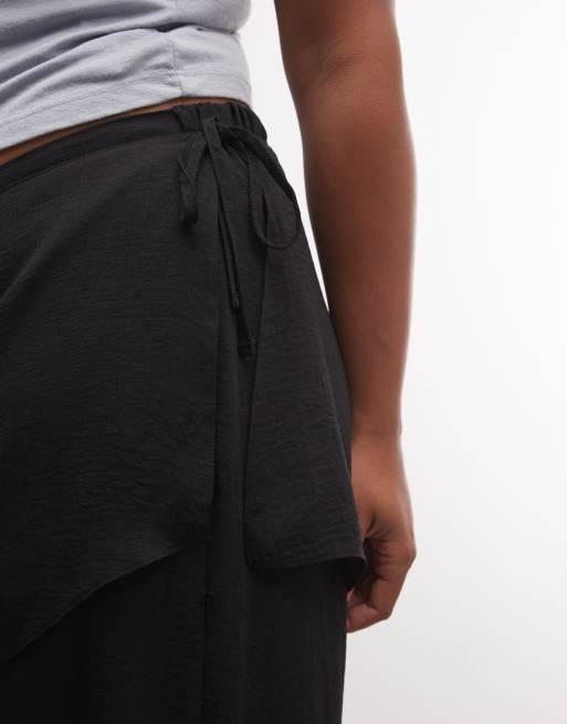 ASOS DESIGN Curve raka byxor med kjoldetalj i svart, 5 av 5