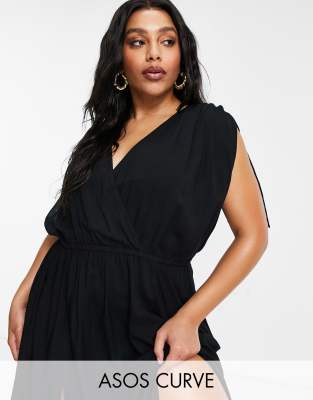 asos black kaftan