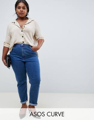 asos curve mom jeans