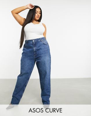 asos curve mom jeans