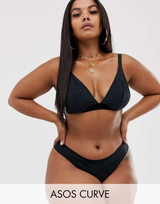 Vær venlig forgænger kravle ASOS DESIGN Curve recycled microfibre triangle bra | ASOS