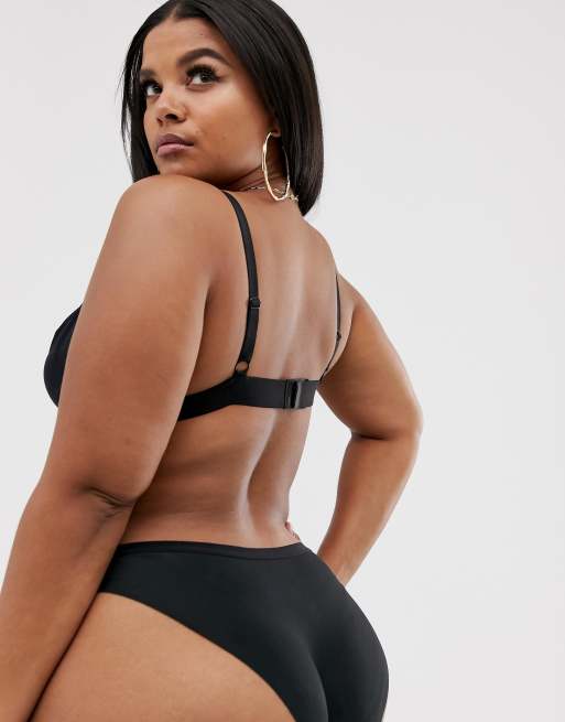 Asos Design Curve Recycled Microfibre Triangle Bra Asos
