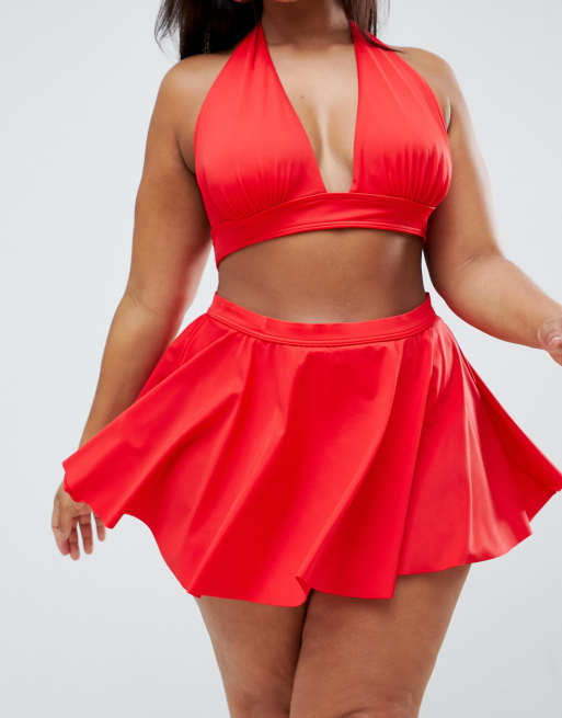 High waisted skirted bikini on sale bottoms