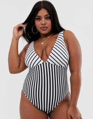 asos striped swimsuit