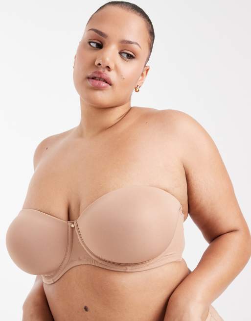 ASOS DESIGN Curve - Reggiseno preformato multiposizione con ferretto beige, 4 di 4