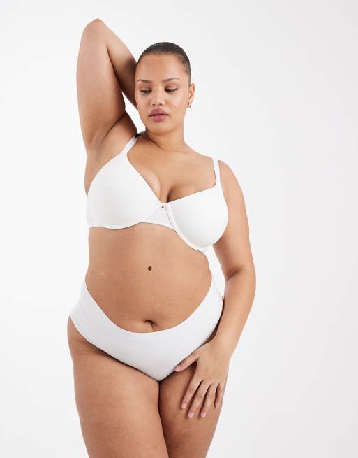 ASOS DESIGN Curve - Reggiseno T-shirt sagomato bianco, 4 di 4