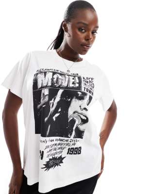 ASOS DESIGN Curve regular fit t-shirt with movie graphic in white