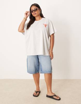 Asos Curve Asos Design Curve Regular Fit T-shirt With Rodeo Cowboy Graphic