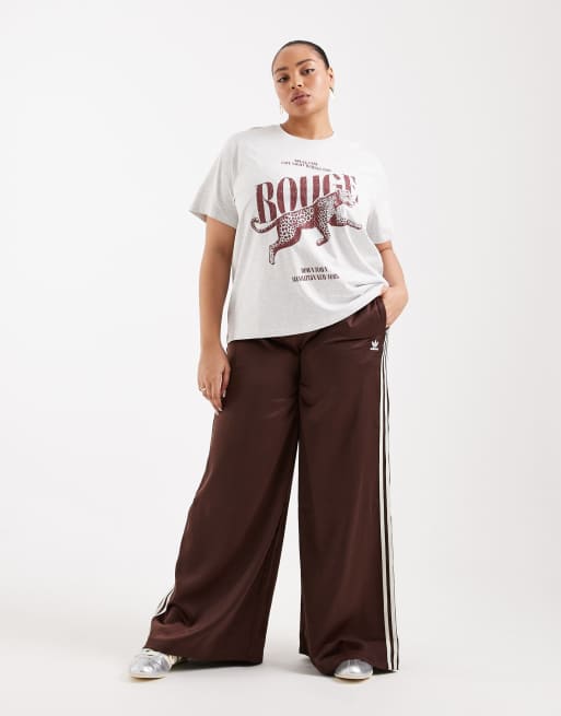 ASOS DESIGN Curve regular T-shirt with leopard graphic in ice heather, 3 of 4