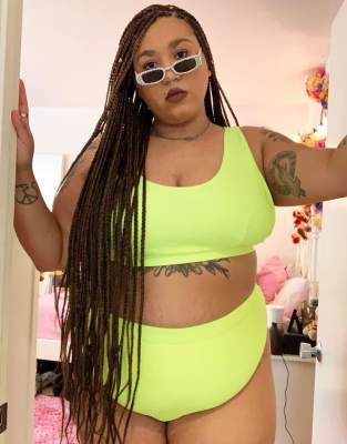 asos neon green top