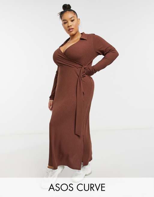 Ankle length hotsell wrap dress