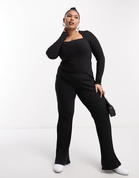 Plus Size Waist Snatcher Jumpsuit - Black