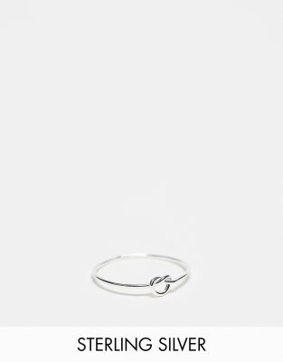 ASOS DESIGN Curve - Ring aus Sterlingsilber mit Knoten-Design