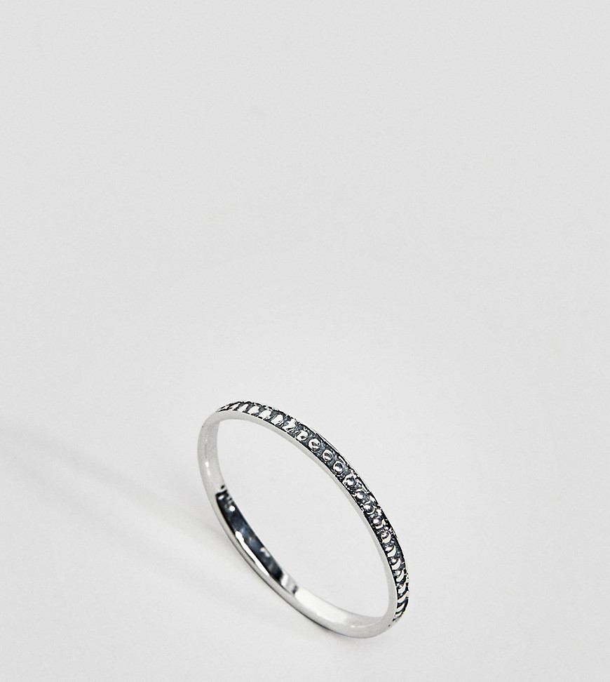 ASOS DESIGN Curve – Ring i sterlingsilver med graverat mönster