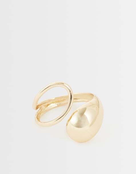 ASOS DESIGN Curve ring med omsluttende design i guldfarvet tone - view 1