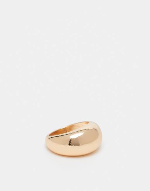 ASOS DESIGN Curve - Ring met oversized bubbelontwerp in goudkleur